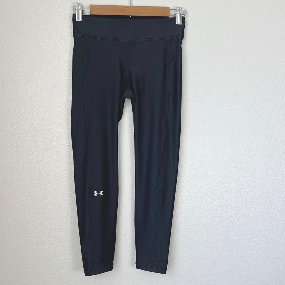 Under Armour Heatgear Women’s Black Cropped Compression Leggings Size Small